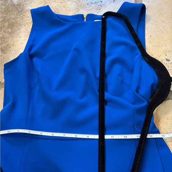 Calvin Klein Blue Ruffle Sleeveless Dress - Picture 14 of 14